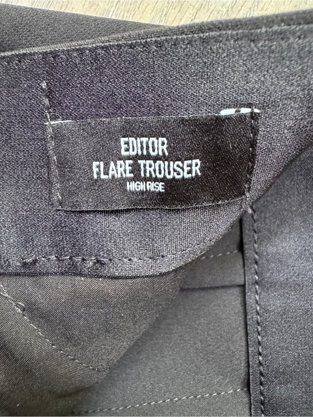 Express Editor High Rise Flare Trouser Black 2 Long - Picture 12 of 15